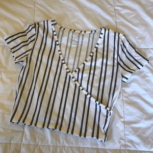 Black and White Crop Top